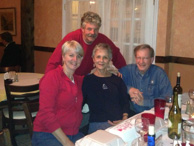 Johnson City NY, 2012.  Janet with Bill, Russ Baldwin, and Cindy Baldwin