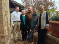 Bill, Diane, Tony, the BnB manager, Brutus, and Jan.  Jan and Brutus became great friends during our stay at the BnB.
