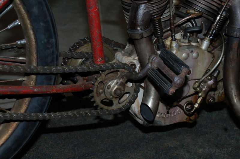wheelsThruTime0069.JPG - The right side chain was used to start the bike, and for limited braking (like a bicycle).